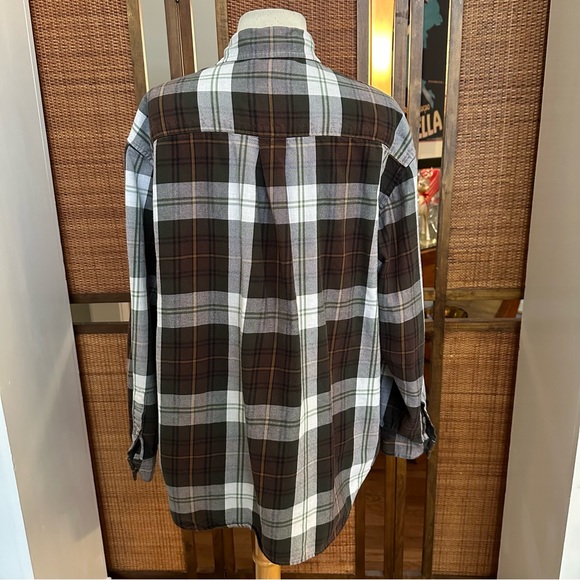 Ralph Lauren Womens Plaid Flannel 1/4 Zip Tunic Equestrian size medium - Picture 3 of 10